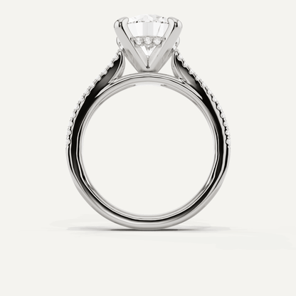 3 1/4 ctw Round Diamond Split Shank Hidden Halo Engagement Ring - Lotus Diamond
