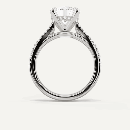 3 1/4 ctw Round Diamond Split Shank Hidden Halo Engagement Ring - Lotus Diamond