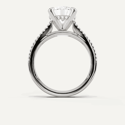 3 1/4 ctw Round Diamond Split Shank Hidden Halo Engagement Ring - Lotus Diamond