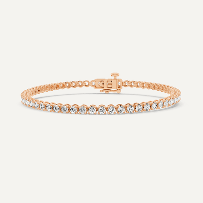 3 ctw Round Diamond Four Prong Tennis Bracelet - Lotus Diamond