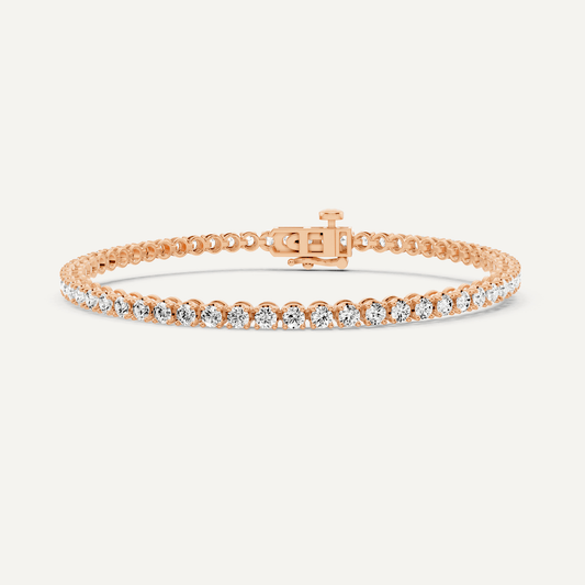 3 ctw Round Diamond Four Prong Tennis Bracelet - Lotus Diamond