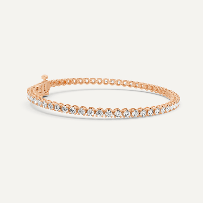 3 ctw Round Diamond Four Prong Tennis Bracelet - Lotus Diamond