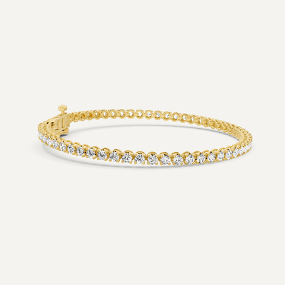 3 ctw Round Diamond Four Prong Tennis Bracelet - Lotus Diamond