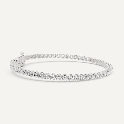 3 ctw Round Diamond Four Prong Tennis Bracelet - Lotus Diamond