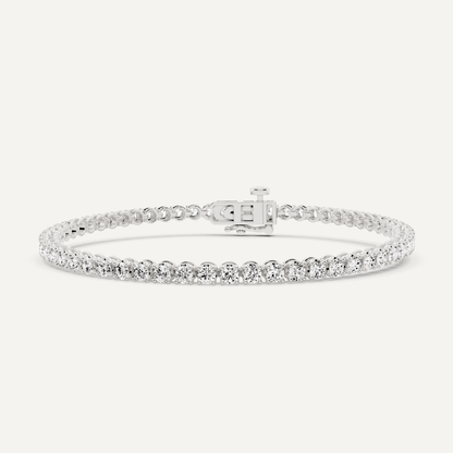 3 ctw Round Diamond Four Prong Tennis Bracelet - Lotus Diamond