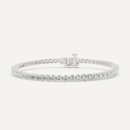 3 ctw Round Diamond Four Prong Tennis Bracelet - Lotus Diamond
