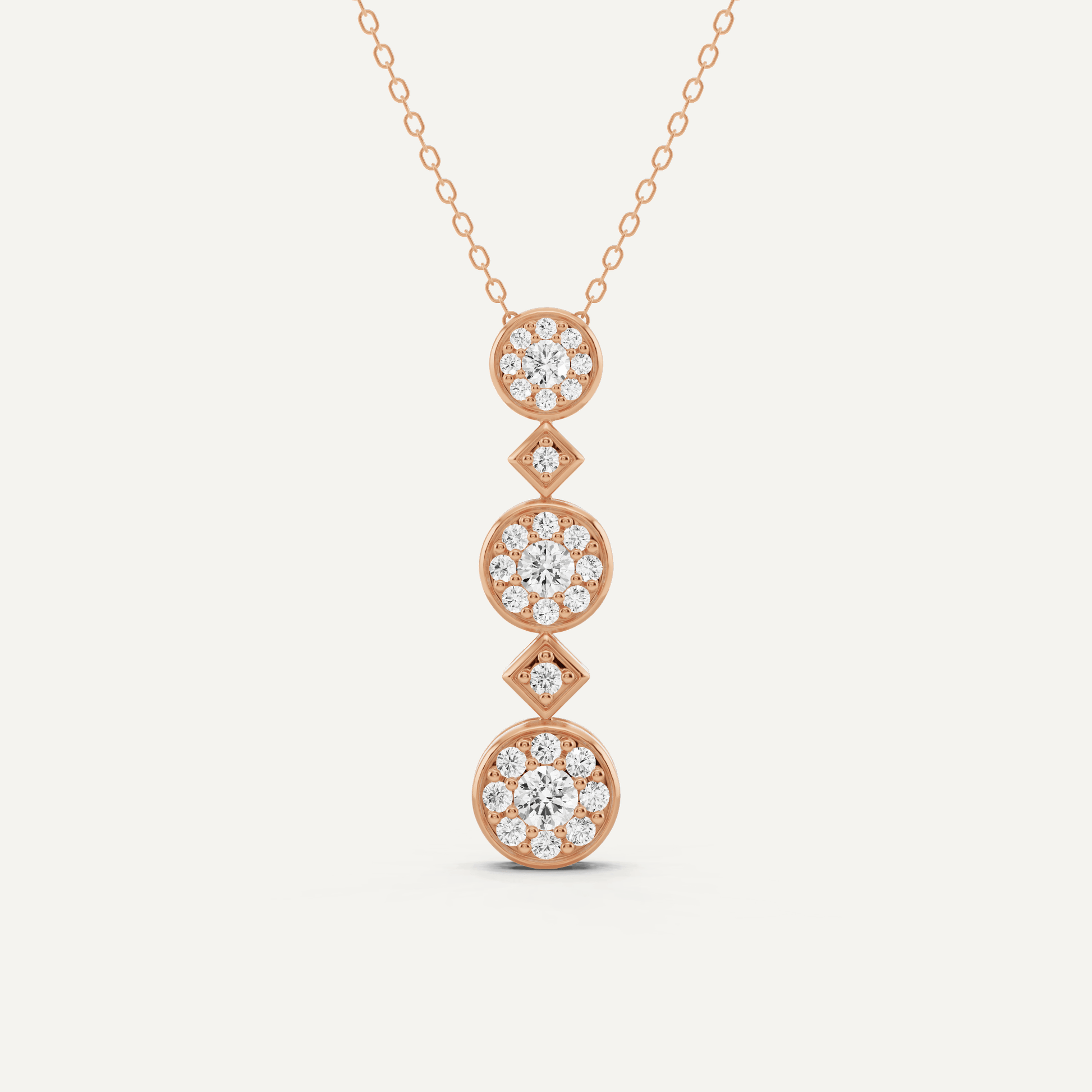 3/4 ctw Round Diamond Fashion Pendant - Lotus Diamond