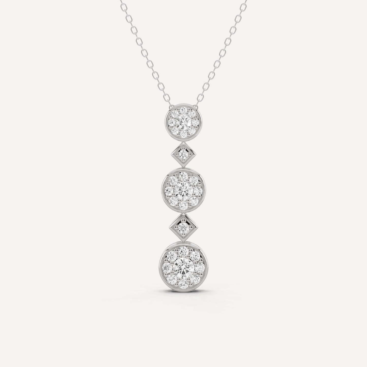 3/4 ctw Round Diamond Fashion Pendant - Lotus Diamond
