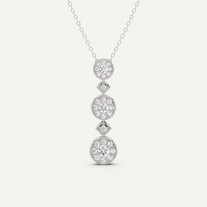 3/4 ctw Round Diamond Fashion Pendant - Lotus Diamond