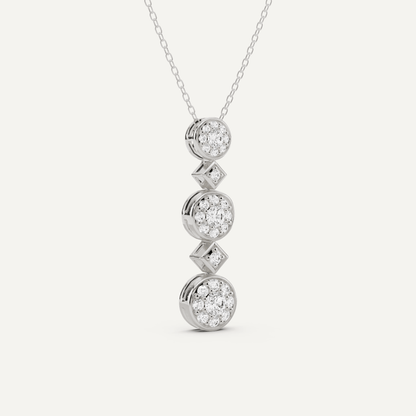 3/4 ctw Round Diamond Fashion Pendant - Lotus Diamond