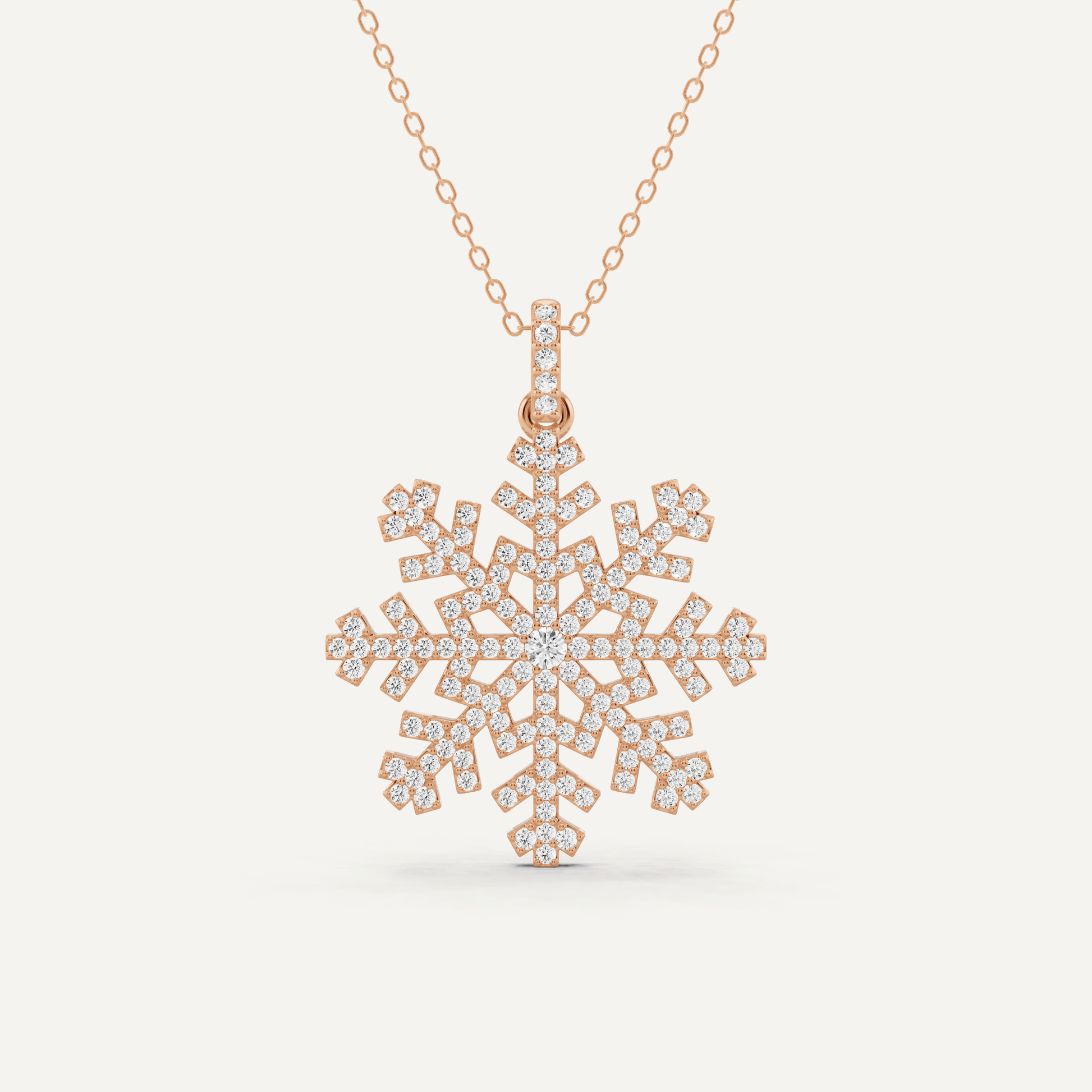 3/4 ctw Round Snowflake Fashion Pendant - Lotus Diamond