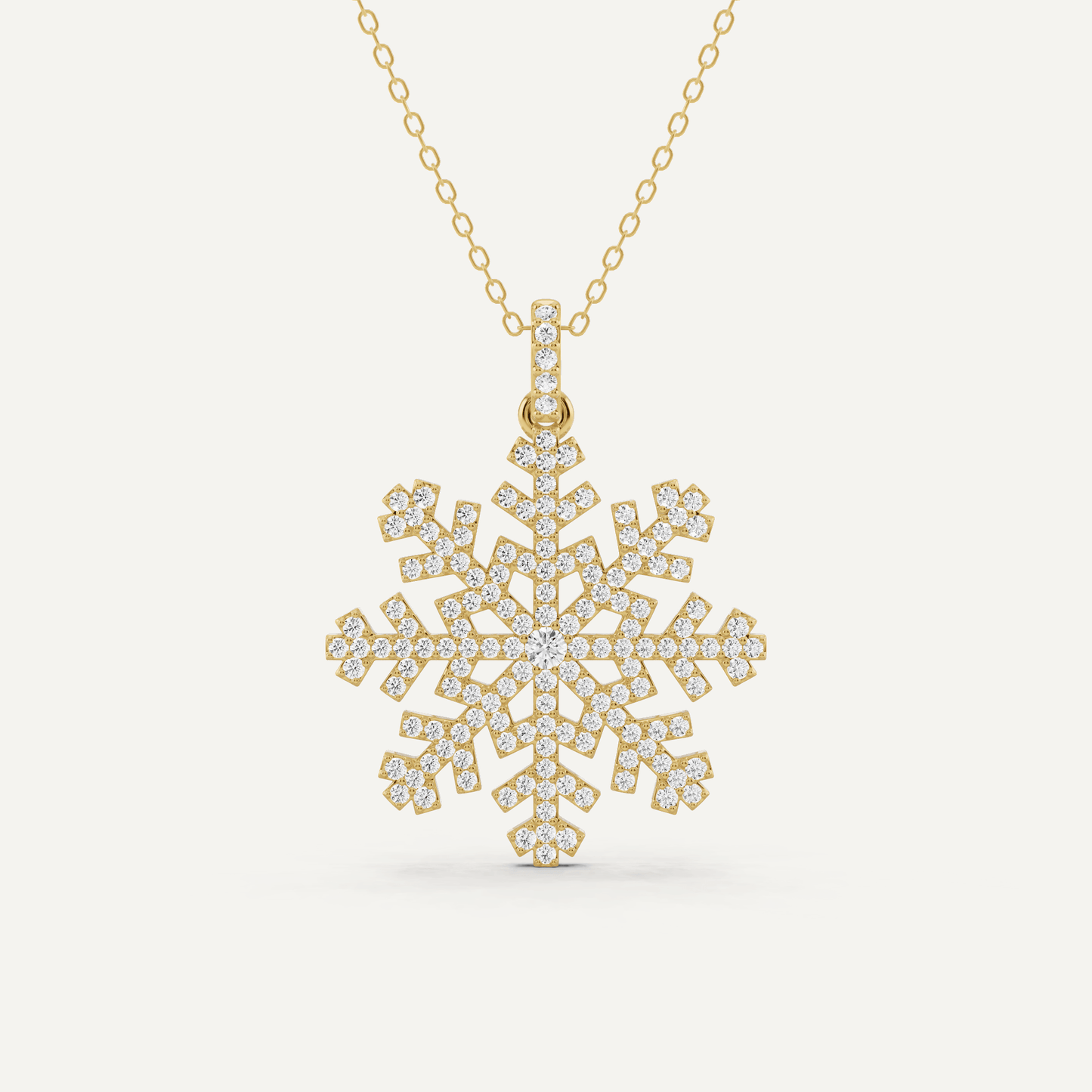 3/4 ctw Round Snowflake Fashion Pendant - Lotus Diamond