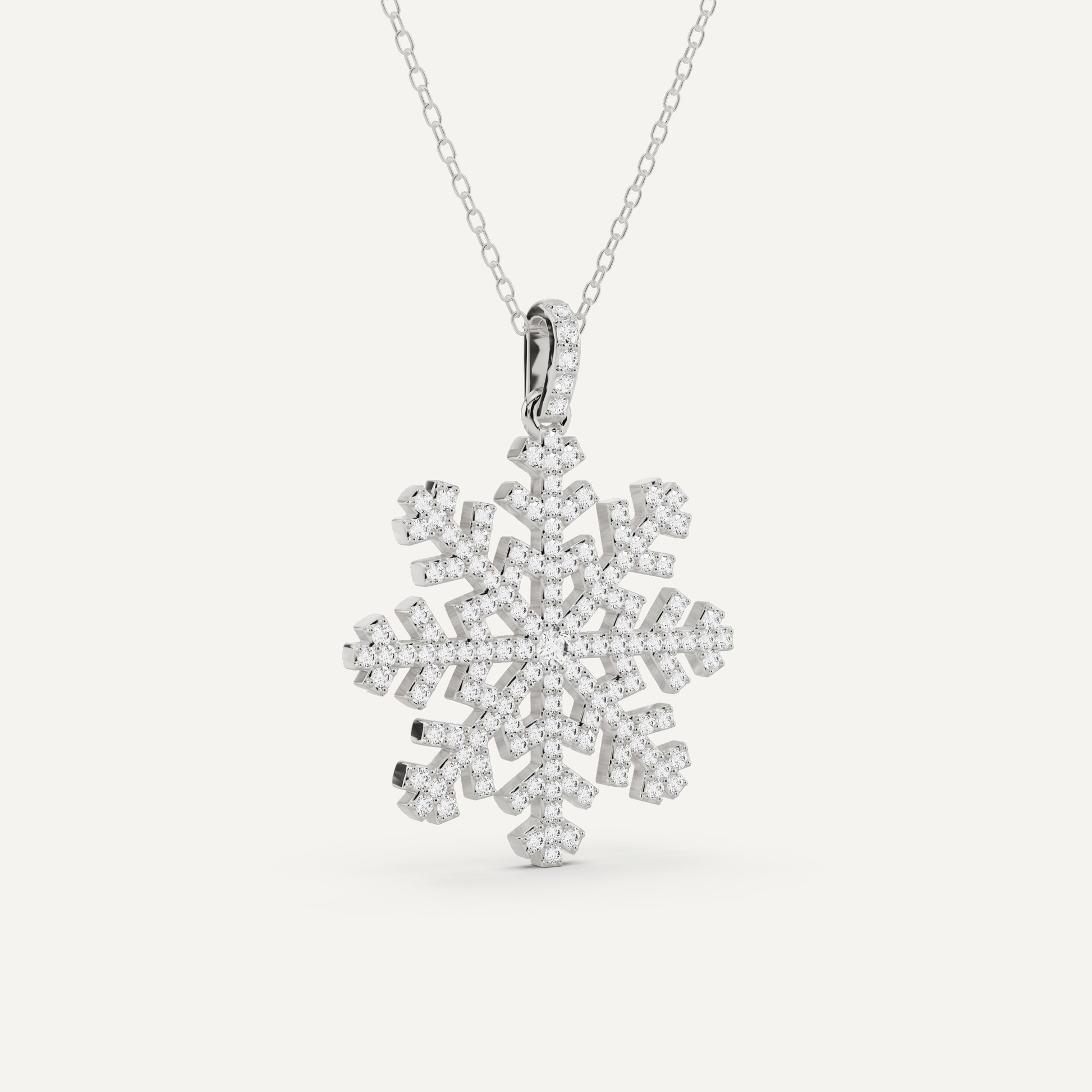 3/4 ctw Round Snowflake Fashion Pendant - Lotus Diamond