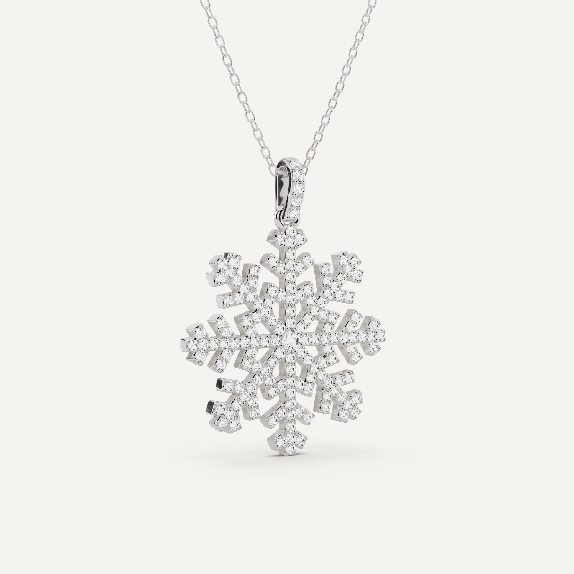 3/4 ctw Round Snowflake Fashion Pendant - Lotus Diamond
