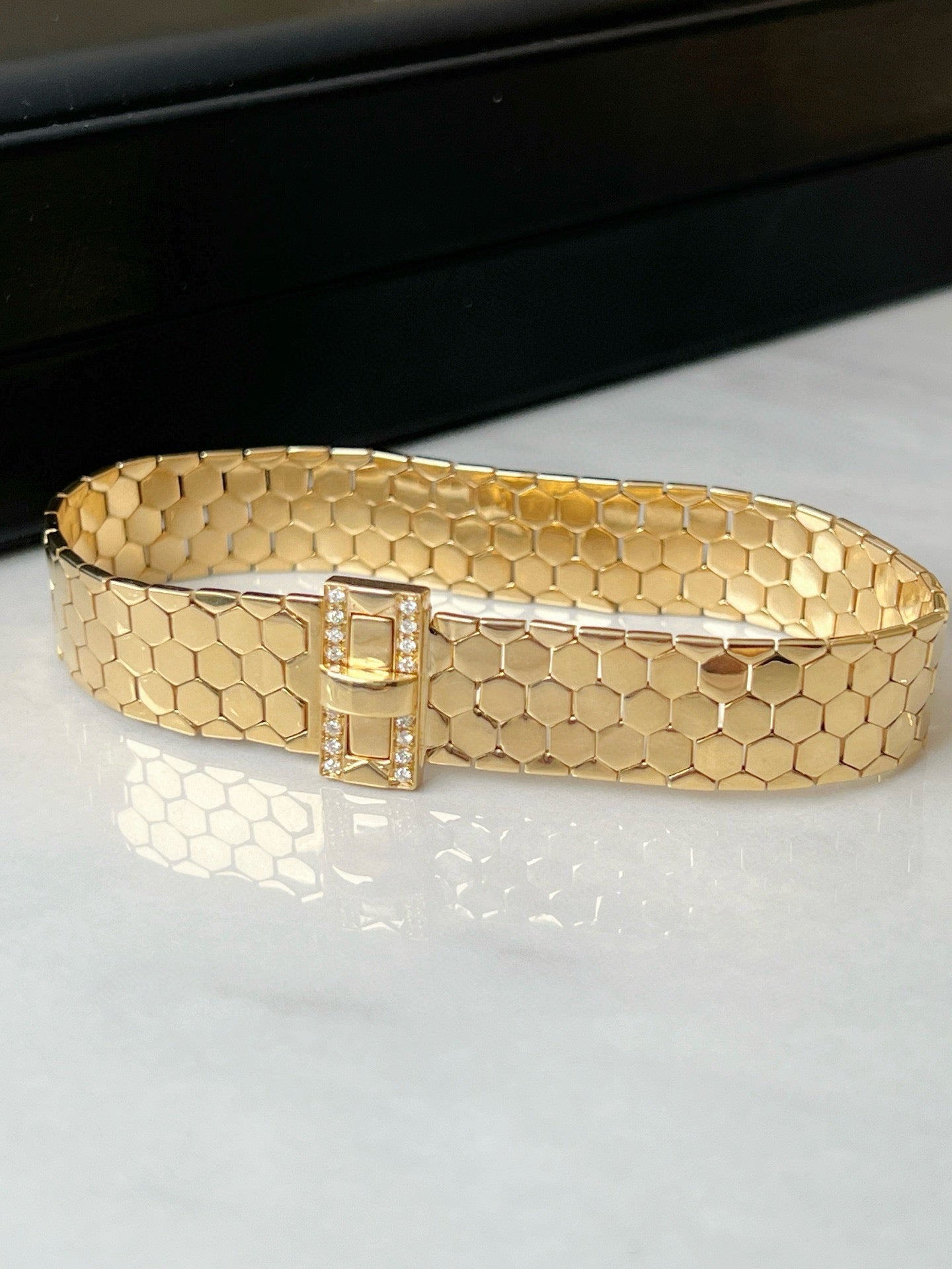 18K Honeycomb Bracelet