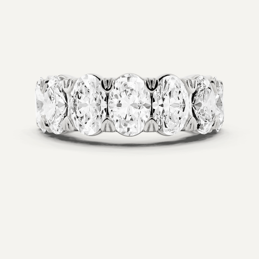 5 ctw Oval Diamond Seven Stone Anniversary Band - Lotus Diamond