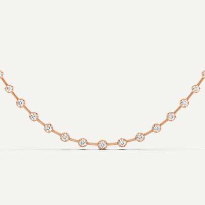 5 ctw Round Diamond Fashion Necklace - Lotus Diamond