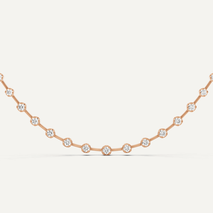 5 ctw Round Diamond Fashion Necklace - Lotus Diamond