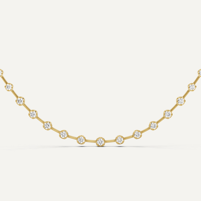 5 ctw Round Diamond Fashion Necklace - Lotus Diamond