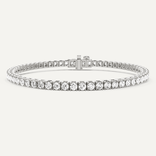 5 ctw Round Diamond Four Prong Box Tennis Bracelet - Lotus Diamond