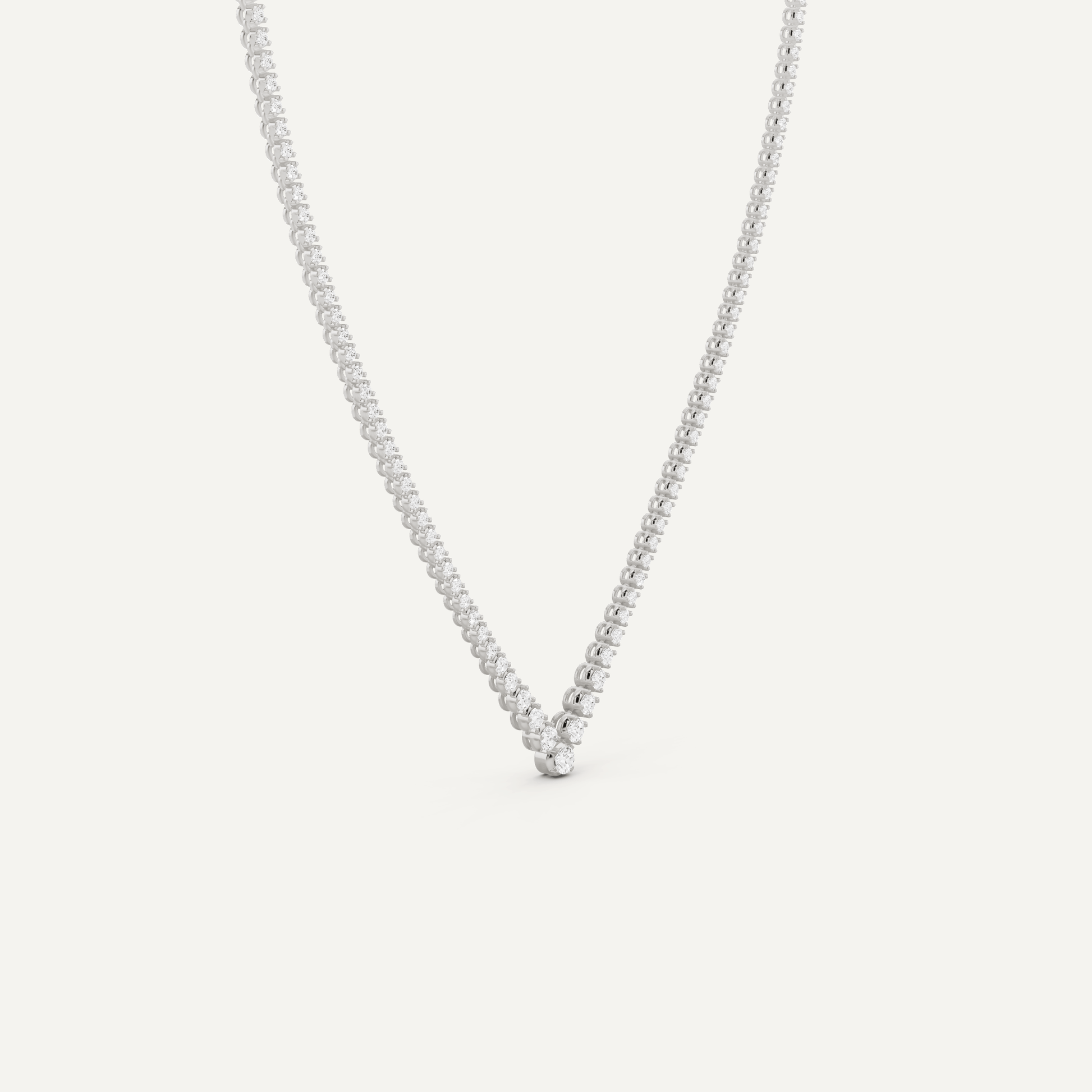5 ctw Round Diamond Graduated Chevron Tennis Necklace - Lotus Diamond