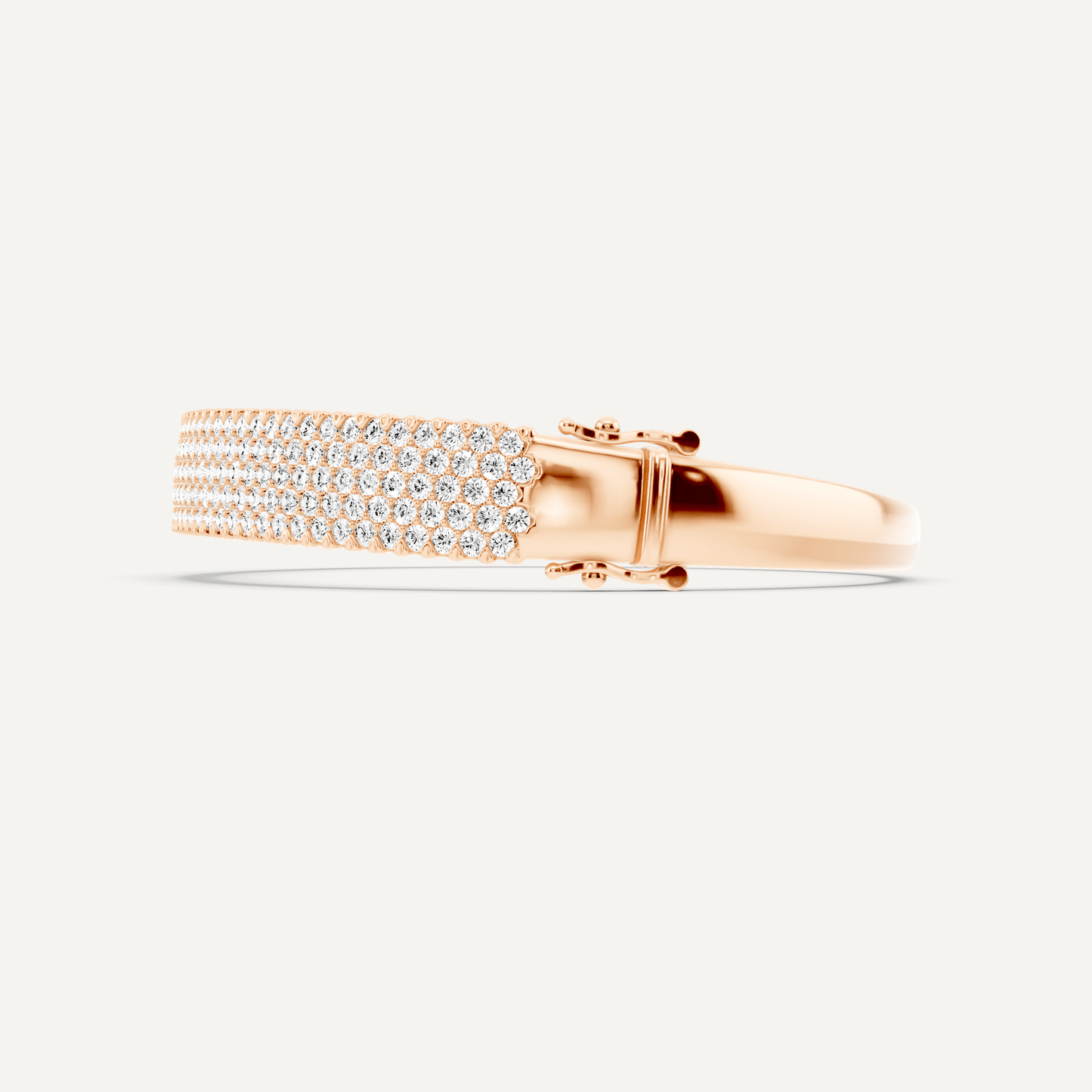 5 ctw Round Diamond Multirow Bangle Bracelet - Lotus Diamond