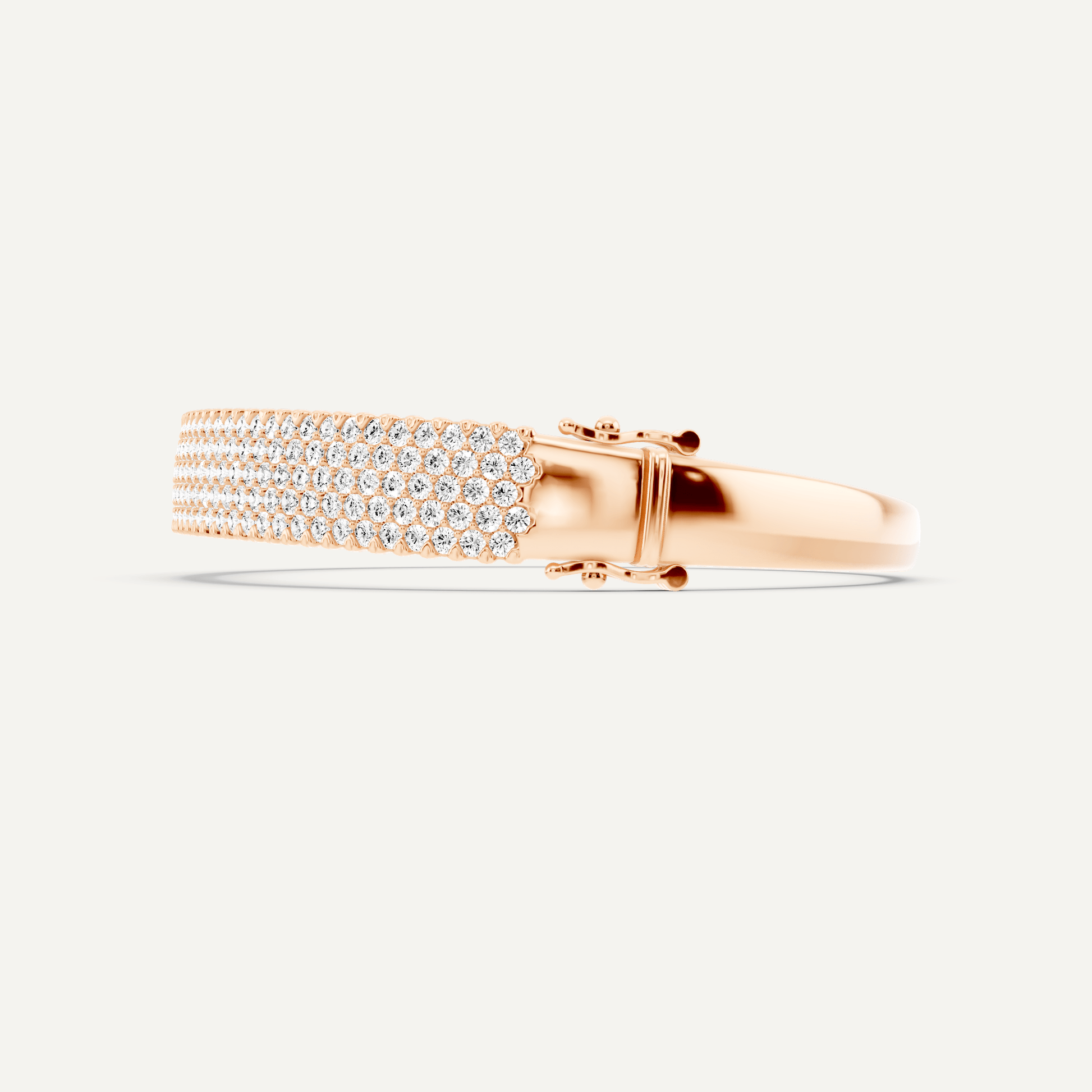 5 ctw Round Diamond Multirow Bangle Bracelet - Lotus Diamond