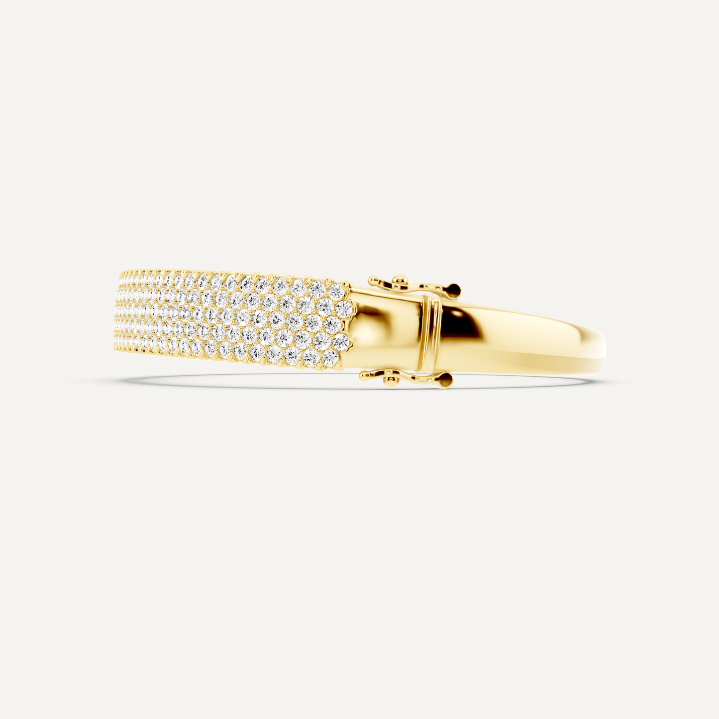 5 ctw Round Diamond Multirow Bangle Bracelet - Lotus Diamond