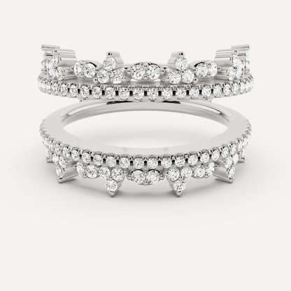 5/8 ctw Round Diamond Four Row Ring Enhancer - Lotus Diamond
