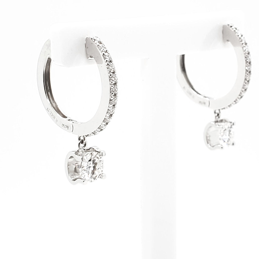 Diamond 18K earrings setting