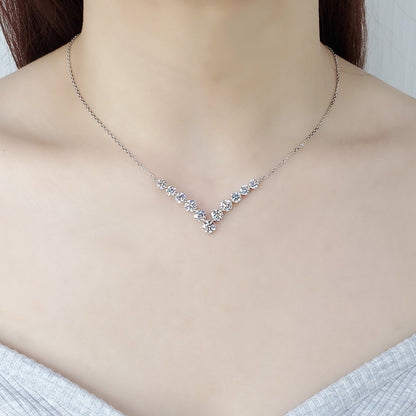 Diamond 18K necklace 5.8ctw