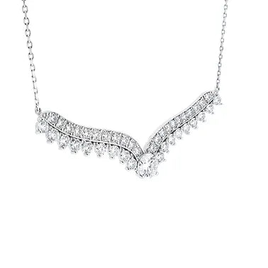 Angel wings bridal necklace diamond Pendant