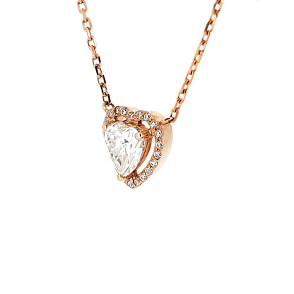 Heart-shaped rose gold 18K diamond Pendant