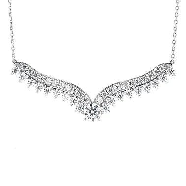 Angel wings bridal necklace diamond Pendant