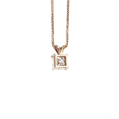 Princess-cut 18K diamond Pendant