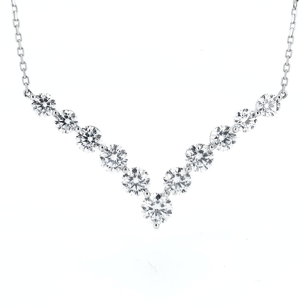 Diamond 18K necklace 5.8ctw