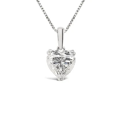 Heart-shaped diamond pendant