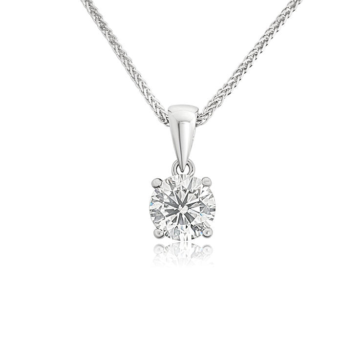 Classic four-jaw 18K diamond Pendant