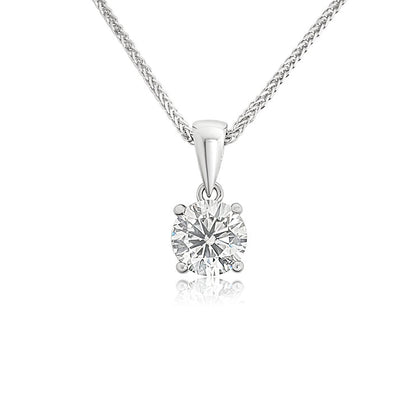 Classic four-jaw 18K diamond Pendant