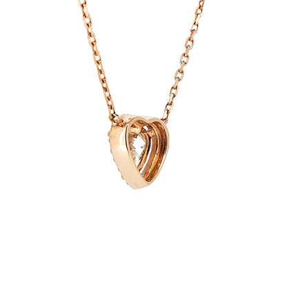 Heart-shaped rose gold 18K diamond Pendant