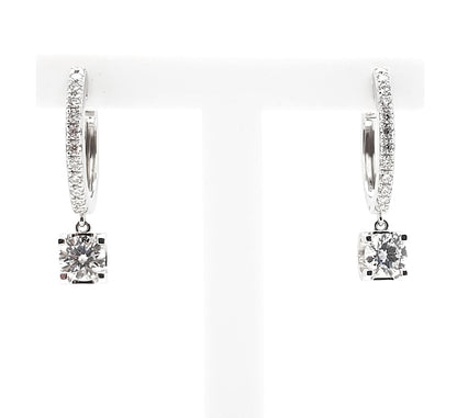 Diamond 18K earrings setting