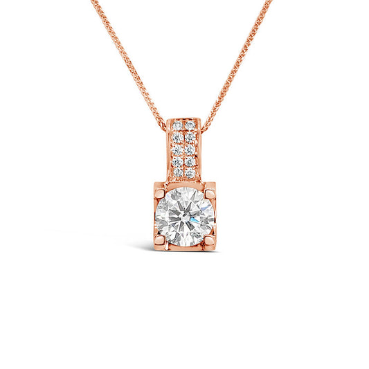 18-carat rose gold with diamond choker holder