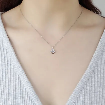 Christmas Bell Necklace 18K Diamond  Pendant