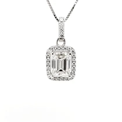 Emerald 18K Diamond Pendant