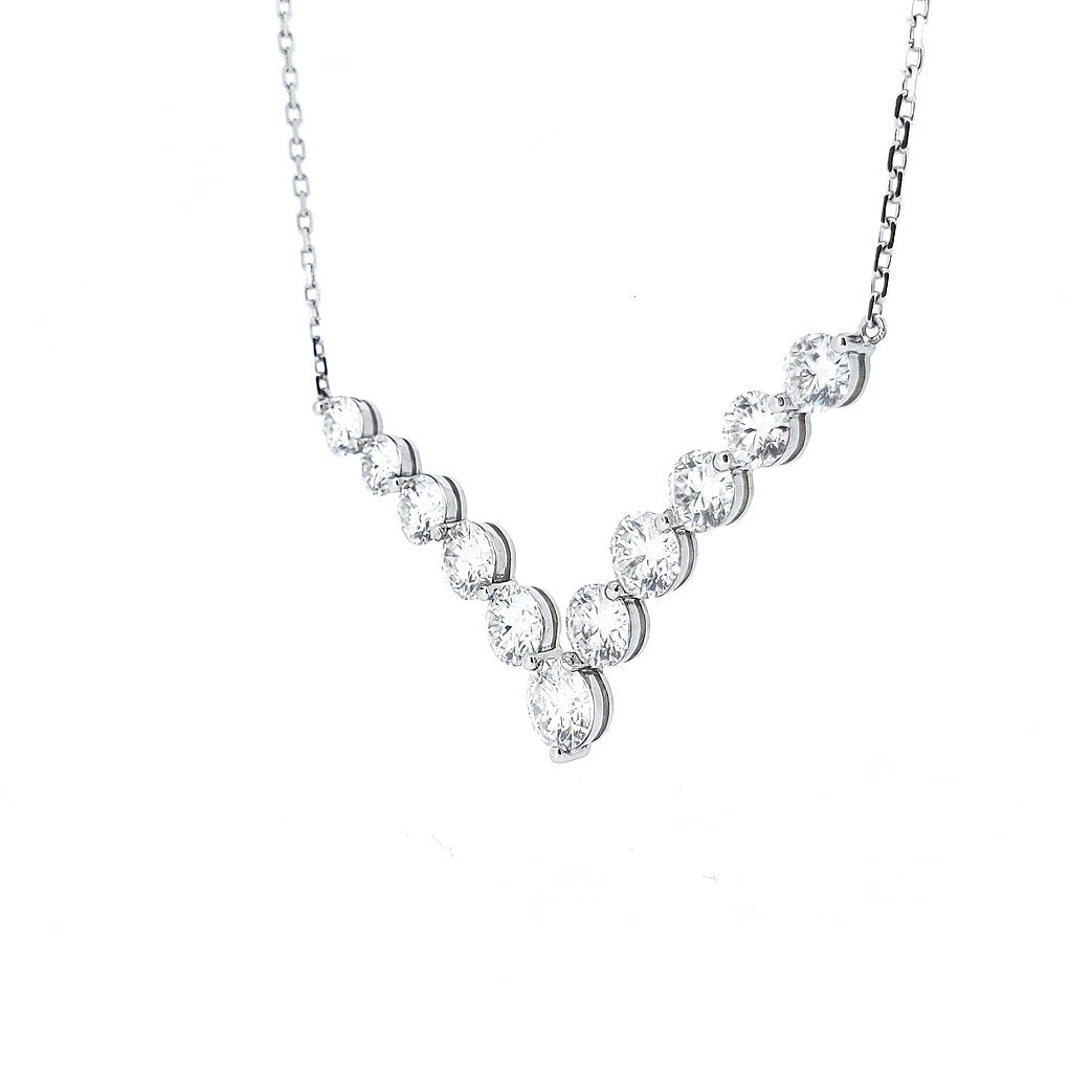 Diamond 18K necklace 5.8ctw