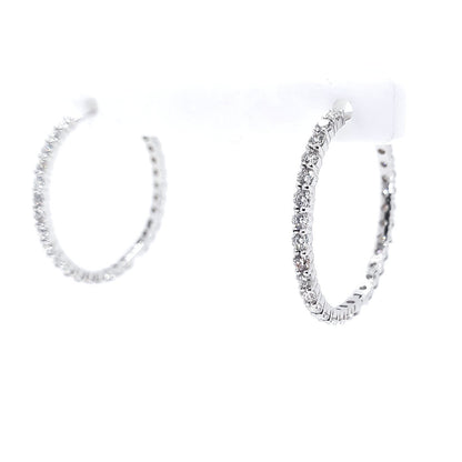 Diamond 18K earrings 1.2ctw