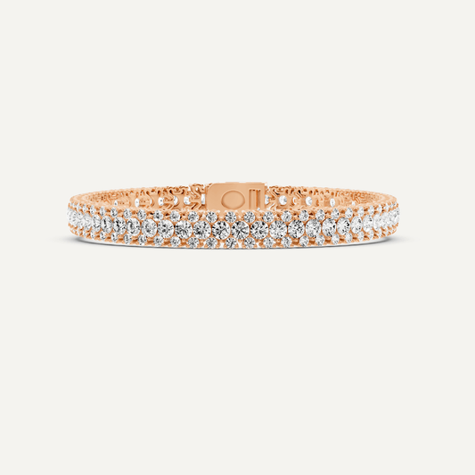 7 1/2 ctw Round Diamond Three Row Fashion Bracelet - Lotus Diamond