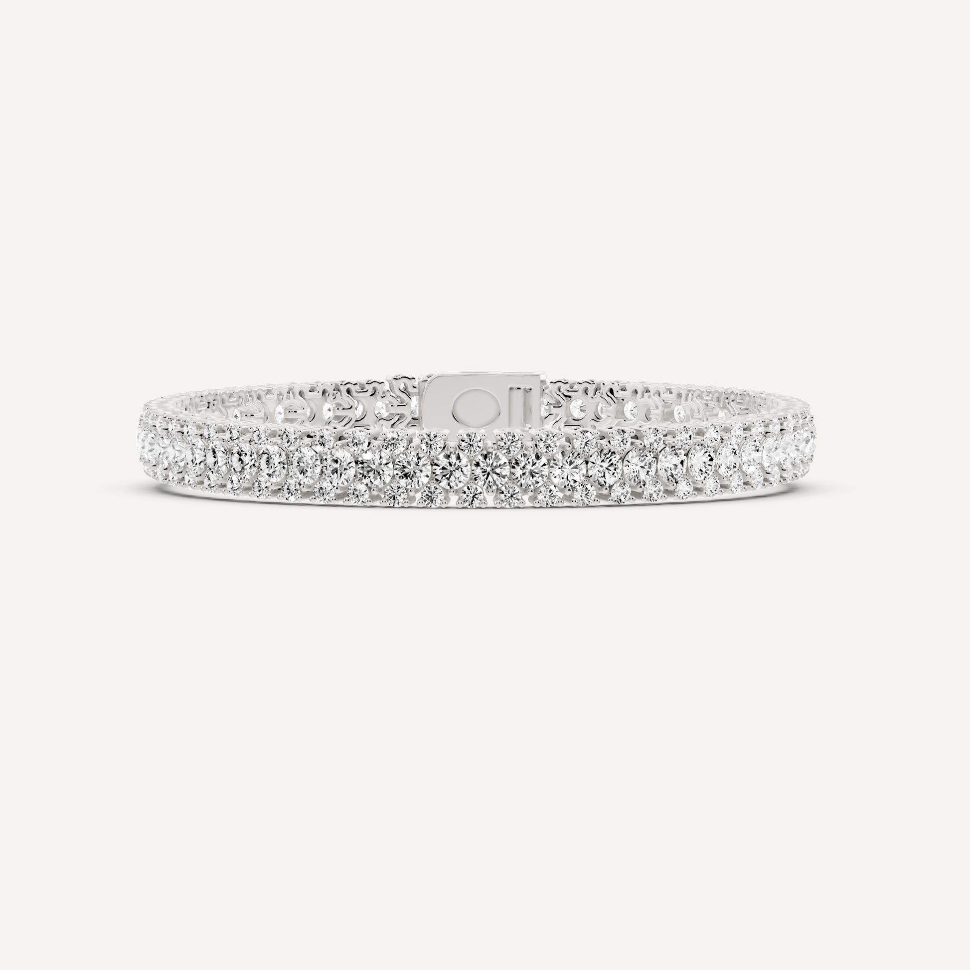 7 1/2 ctw Round Diamond Three Row Fashion Bracelet - Lotus Diamond