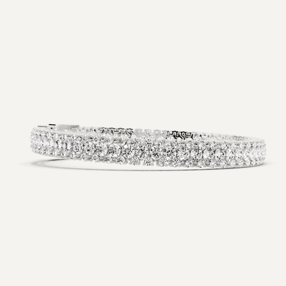 7 1/2 ctw Round Diamond Three Row Fashion Bracelet - Lotus Diamond
