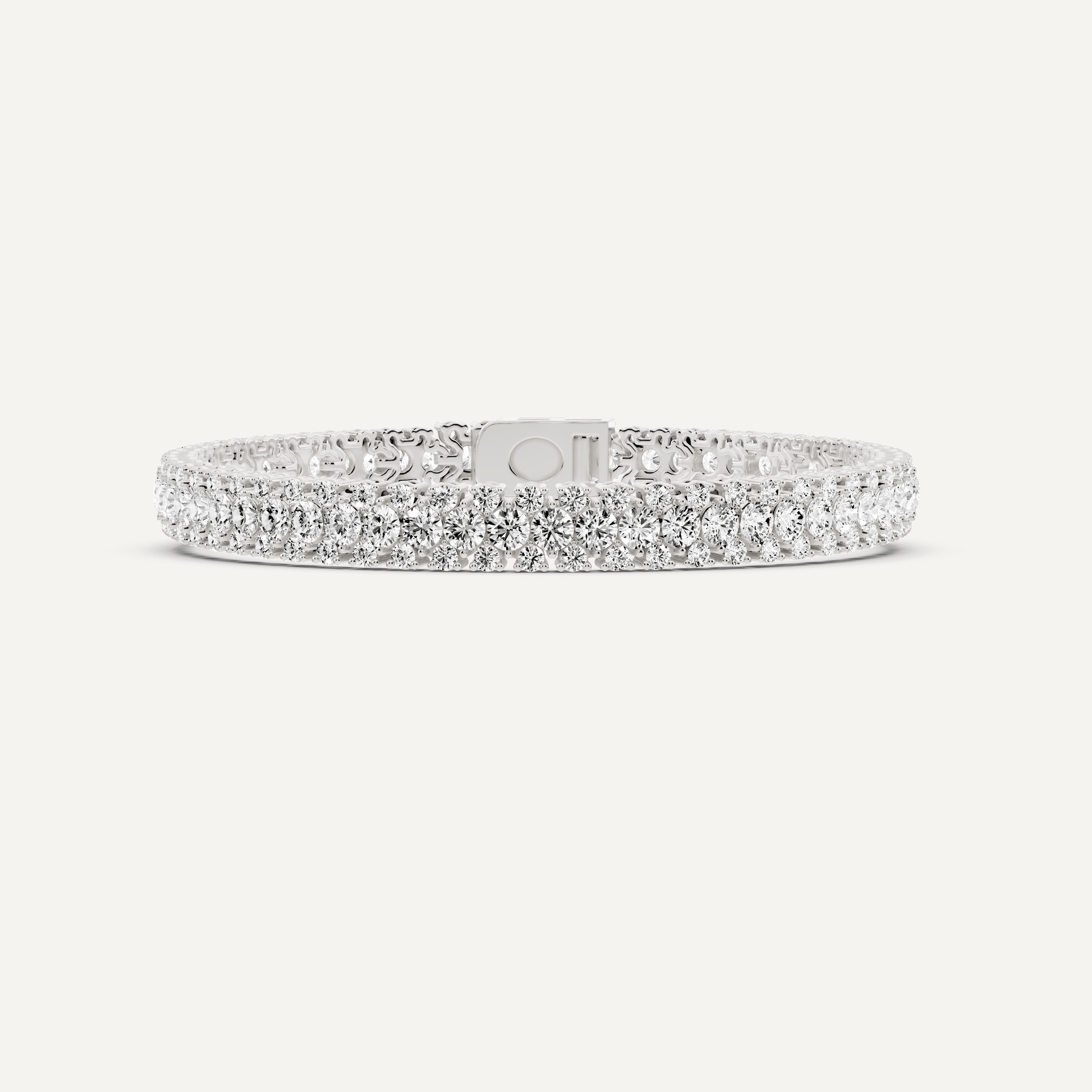 7 1/2 ctw Round Diamond Three Row Fashion Bracelet - Lotus Diamond